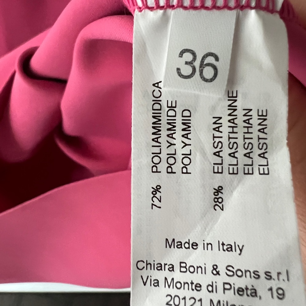 Chiara Boni Pink One Shoulder Ruffle Peplum Dress - Picture 6 of 9